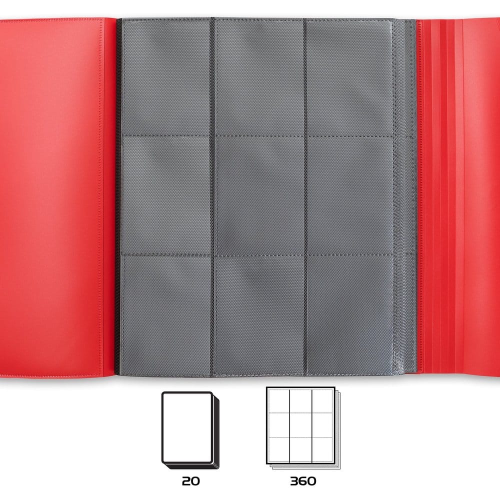 Enhance Binder Classeur de Cartes Rouge 30 x 25 x 3 cm