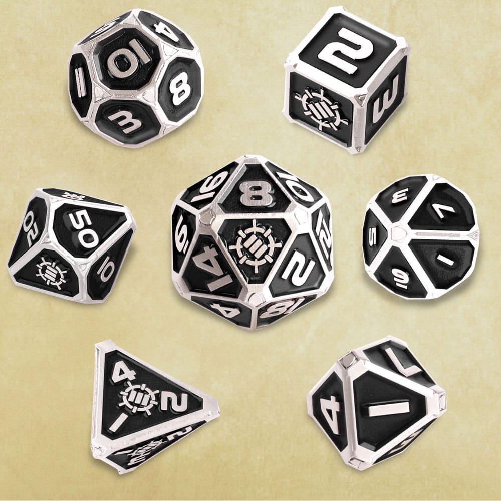 Enhance Tabletop Series Métal RPG Set de cubes Black (7)