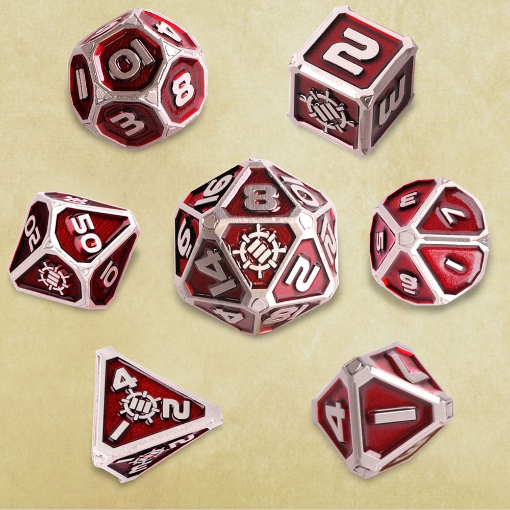 Enhance Tabletop Series Métal RPG Set de cubes Red (7)