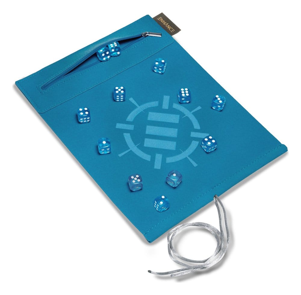 Enhance Accessoires de table Roll on a Scroll Dé et tapis à rouler Bleu