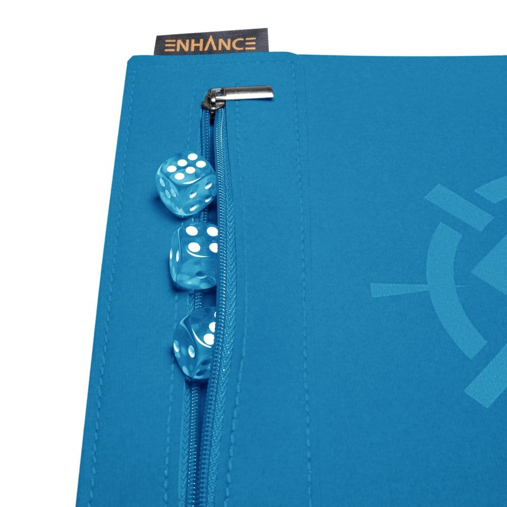 Enhance Accessoires de table Roll on a Scroll Dé et tapis à rouler Bleu