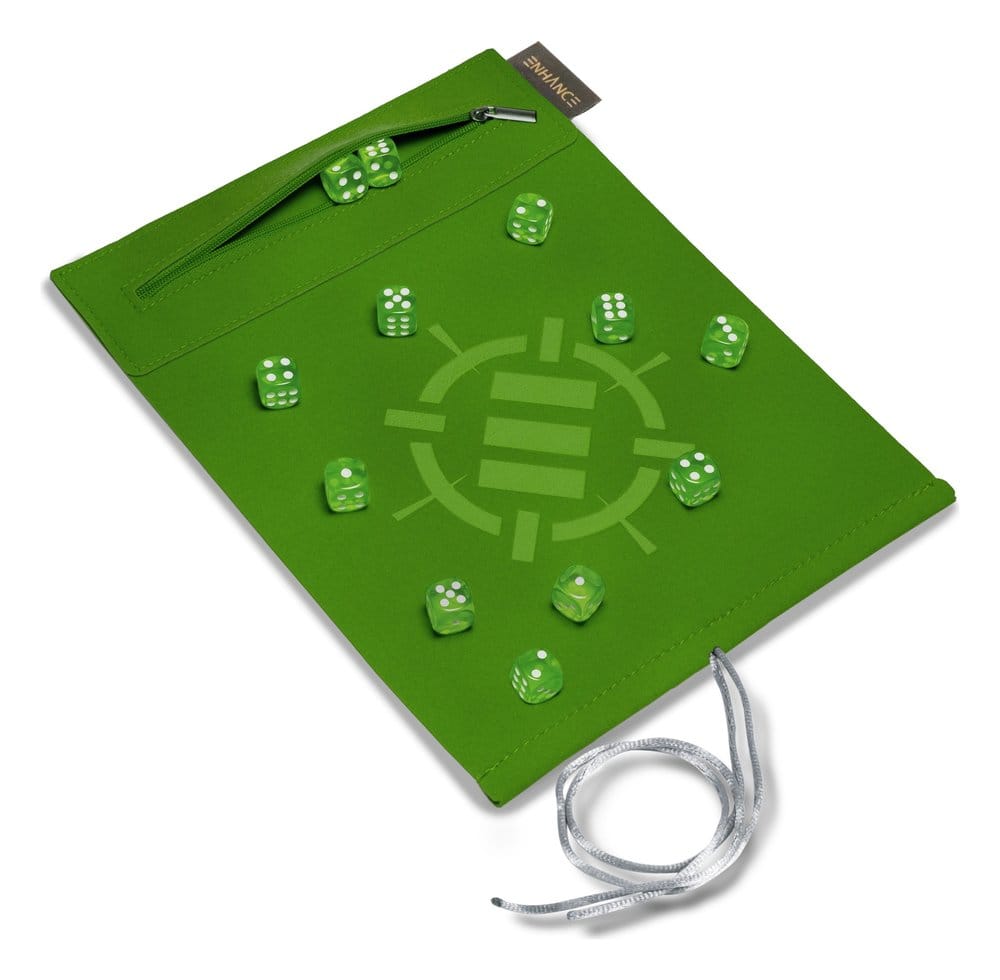 Enhance Accessoires de table Roll on a Scroll Dé et tapis à rouler Vert