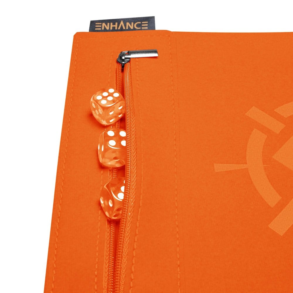 Enhance Accessoires de table Roll on a Scroll Dé et tapis à rouler Orange