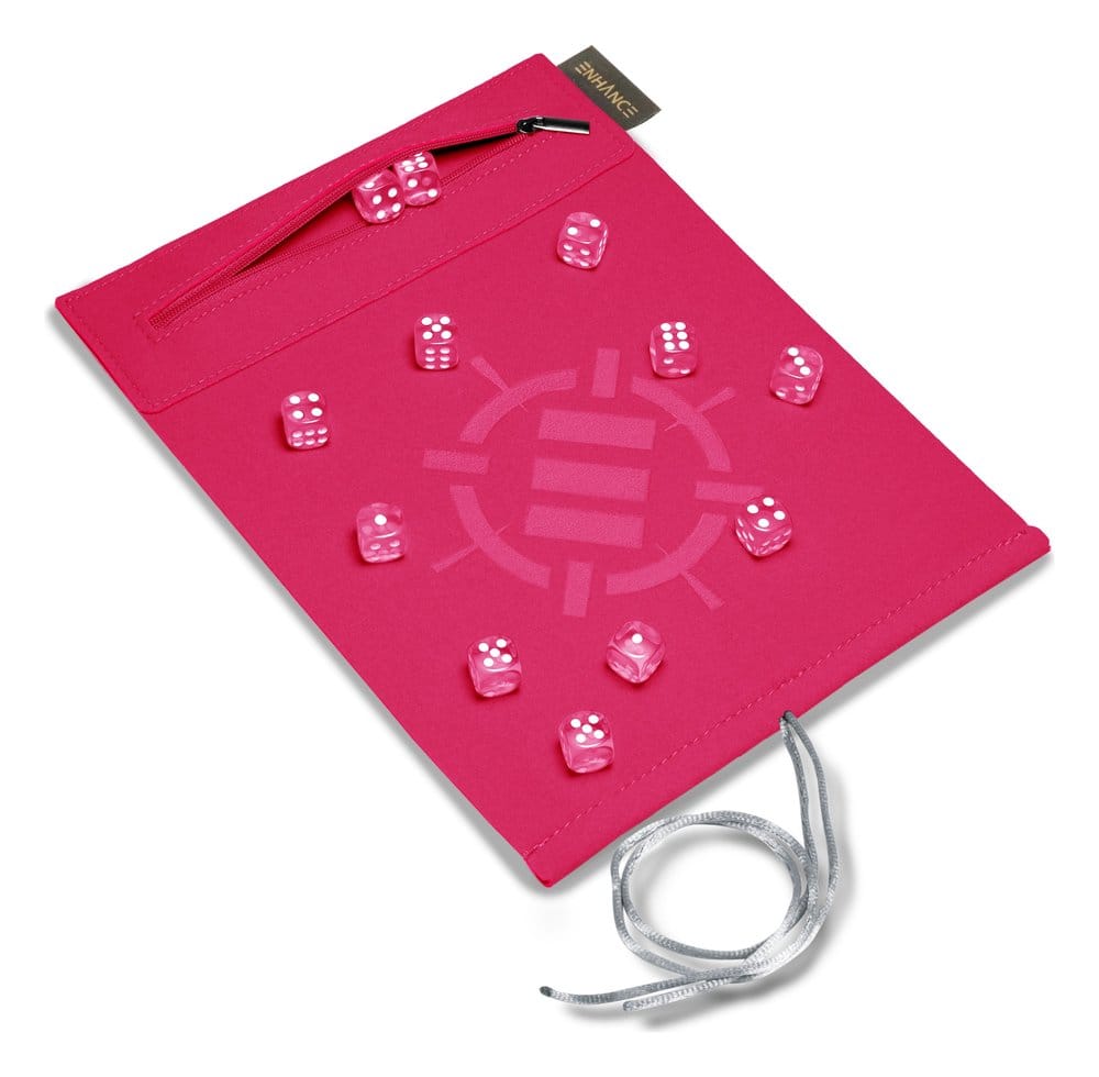 Enhance Accessoires de table Roll on a Scroll Dé et tapis à rouler Rose