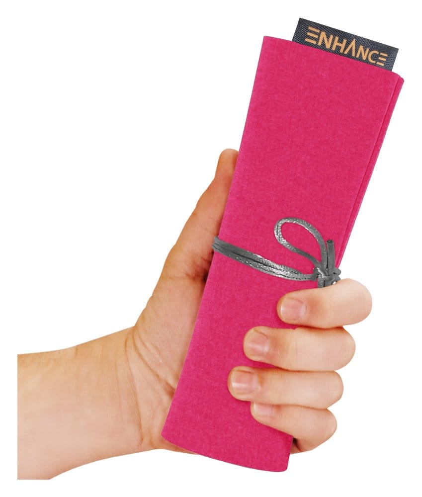 Enhance Accessoires de table Roll on a Scroll Dé et tapis à rouler Rose