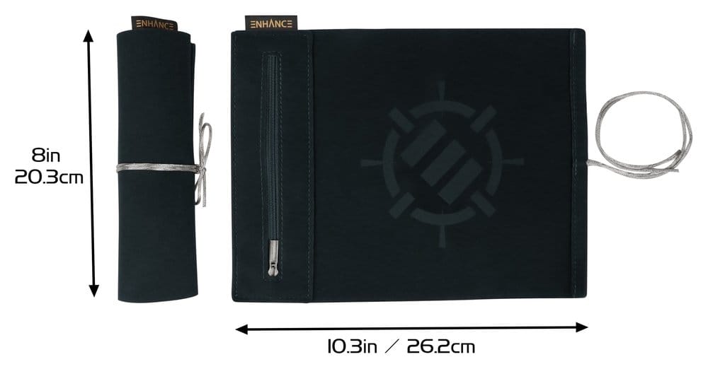 Enhance Accessoires de table Roll on a Scroll Dé et tapis à rouler Blanc