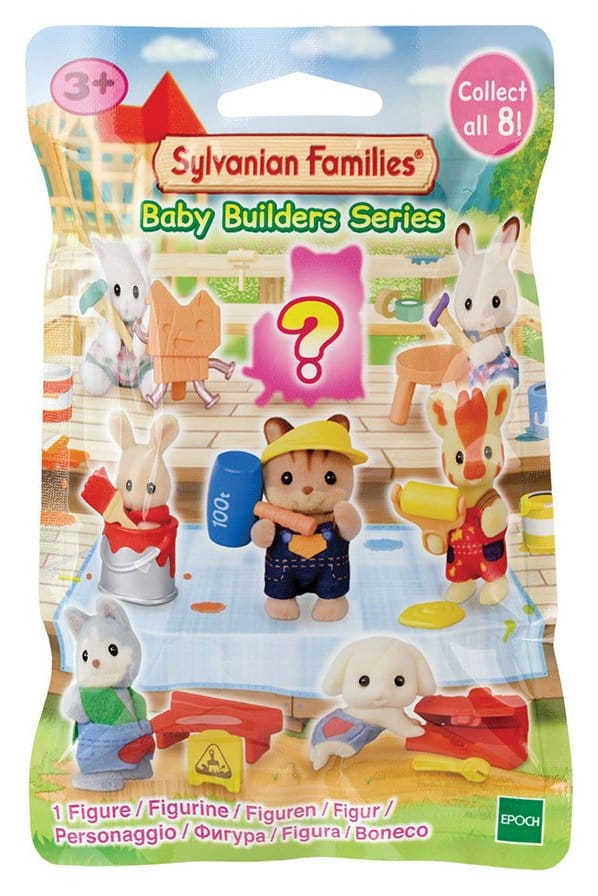Sylvanian Families: Site de construction Amis des bébés Sac Surprise Figurine 5 cm Display (16)