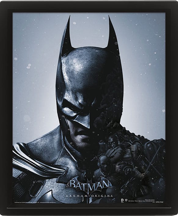 Batman Arkham Origins posters effet 3D encadré Batman vs. Joker 26 x 20 cm (pack de 3)