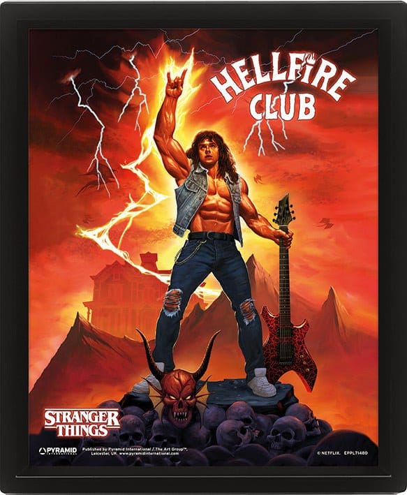 Stranger Things 4 poster effet 3D Hellfire Tribute