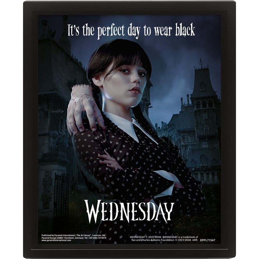 Wednesday poster encadré effet 3D Perfect Day 26 x 20 cm