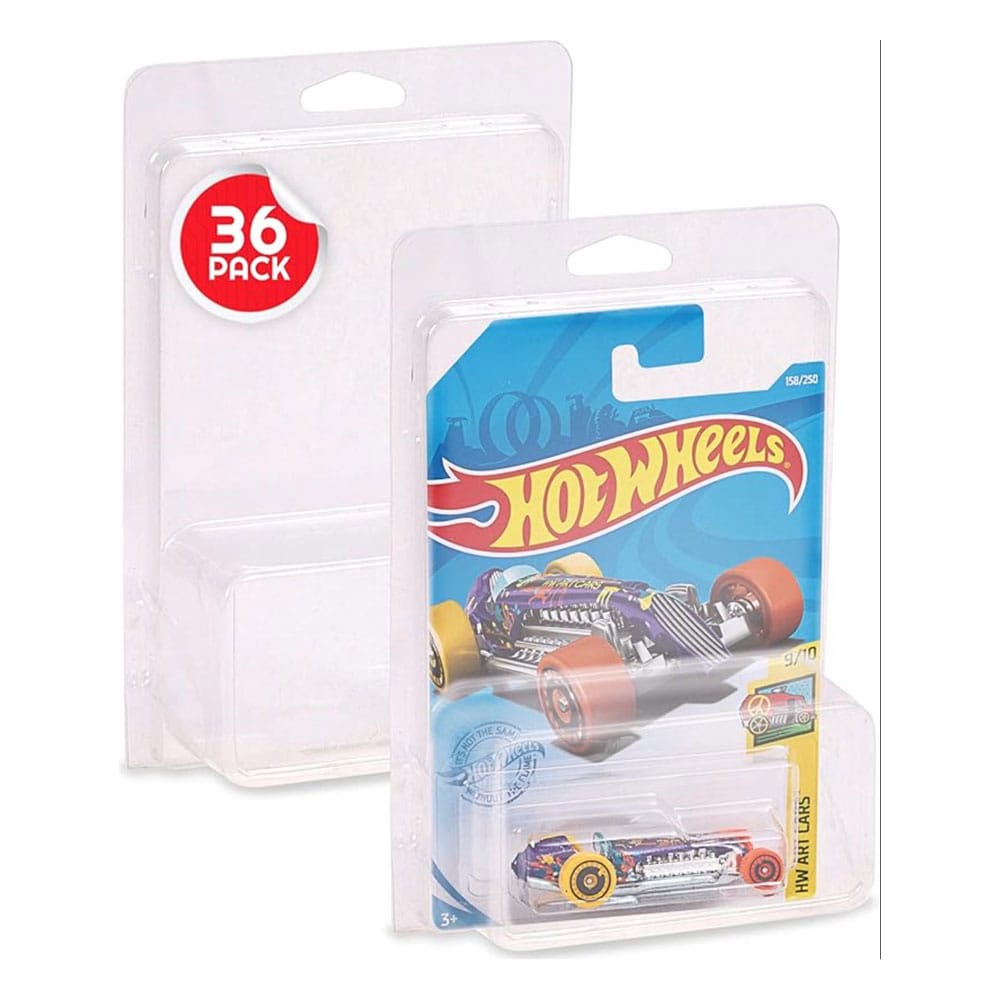 Hot Wheels pack 36 protection pour blisters (Long Card Mainline)