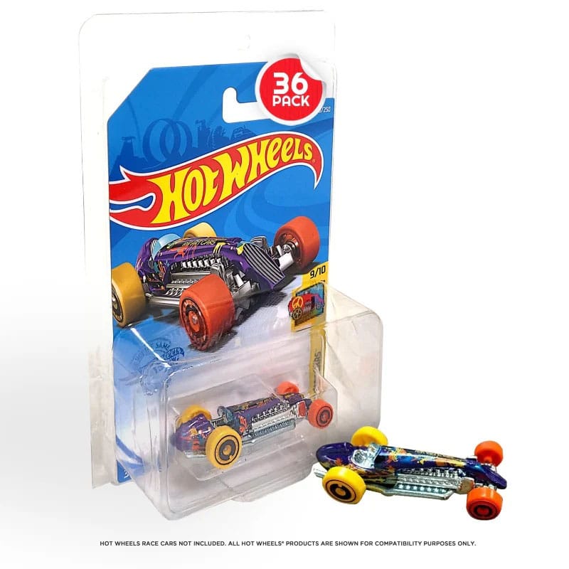 Hot Wheels pack 36 protection pour blisters (Long Card Mainline)