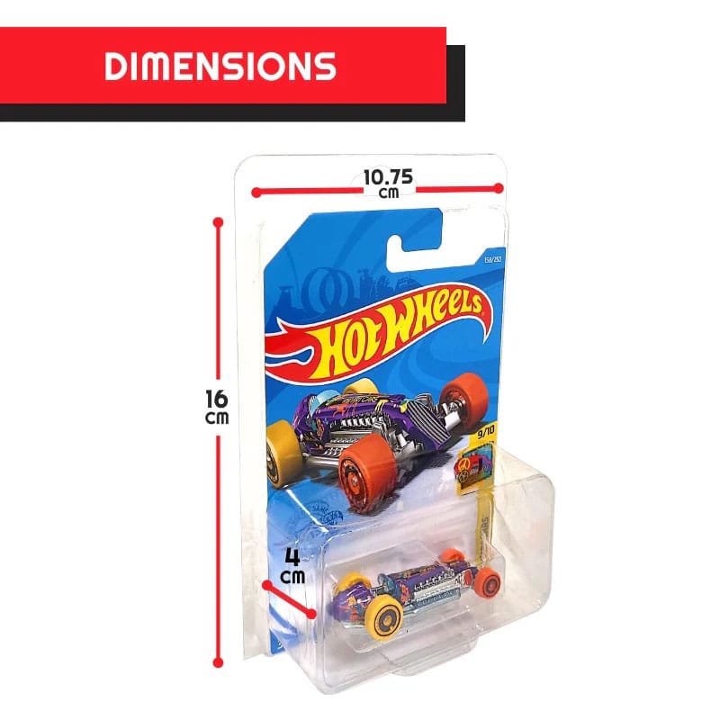 Hot Wheels pack 36 protection pour blisters (Long Card Mainline)