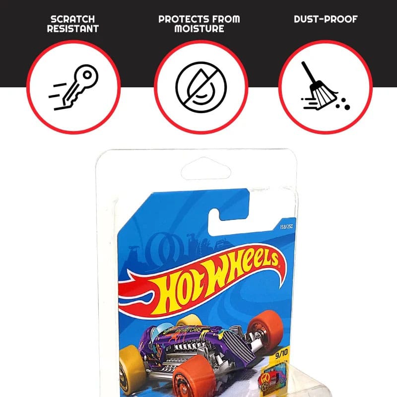 Hot Wheels pack 36 protection pour blisters (Long Card Mainline)