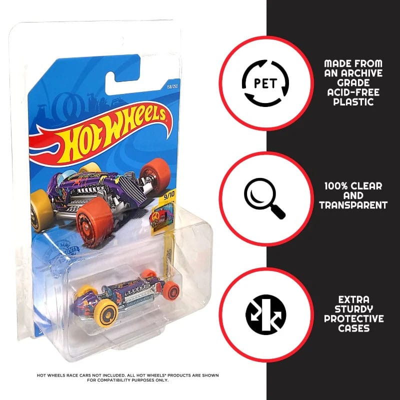 Hot Wheels pack 36 protection pour blisters (Long Card Mainline)