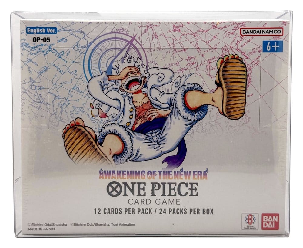 Pack 5 boîtes de protection en PET pour One Piece Booster Box (Anglais, OPP 4-6) 12 x 6 x 15 cm