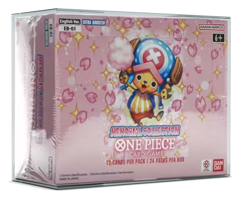 Pack 5 boîtes de protection en PET pour One Piece Booster Box (Anglais, OPP 4-6) 12 x 6 x 15 cm