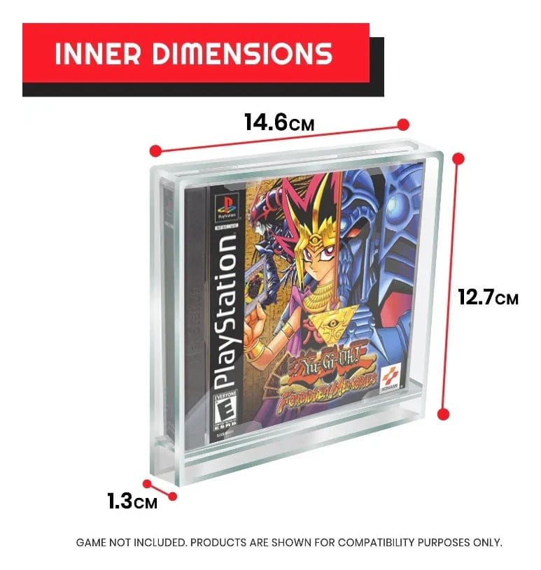 Pack 2 boîtes de protection en acrylique pour PlayStation 1