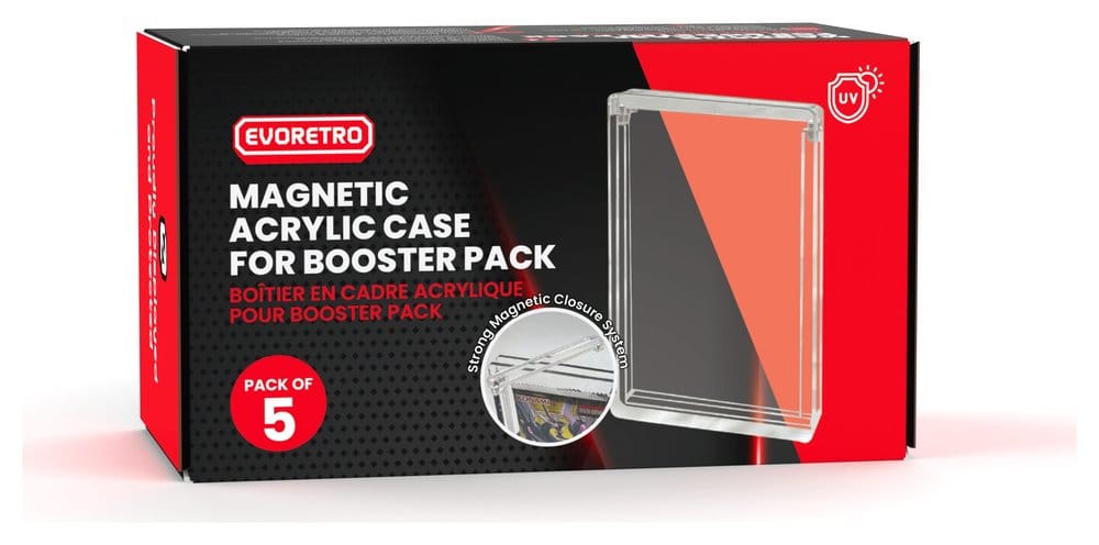 Evoretro Pack 5 présentoir vitrine en acrylique pour Booster Packs