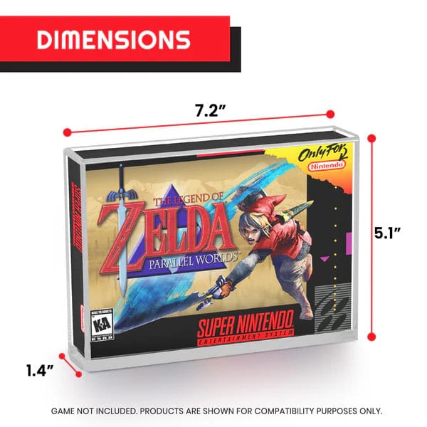 Pack 2 boîtes de protection en acrylique pour jeuxr SNES/N64 Games