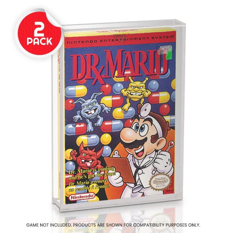 Pack 2 boîtes de protection en acrylique pour jeux NES Games