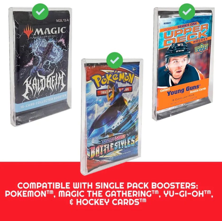 Pack 10 boîtes de protection en PET pour Cartes Booster, Magic, Yu-Gi-Oh