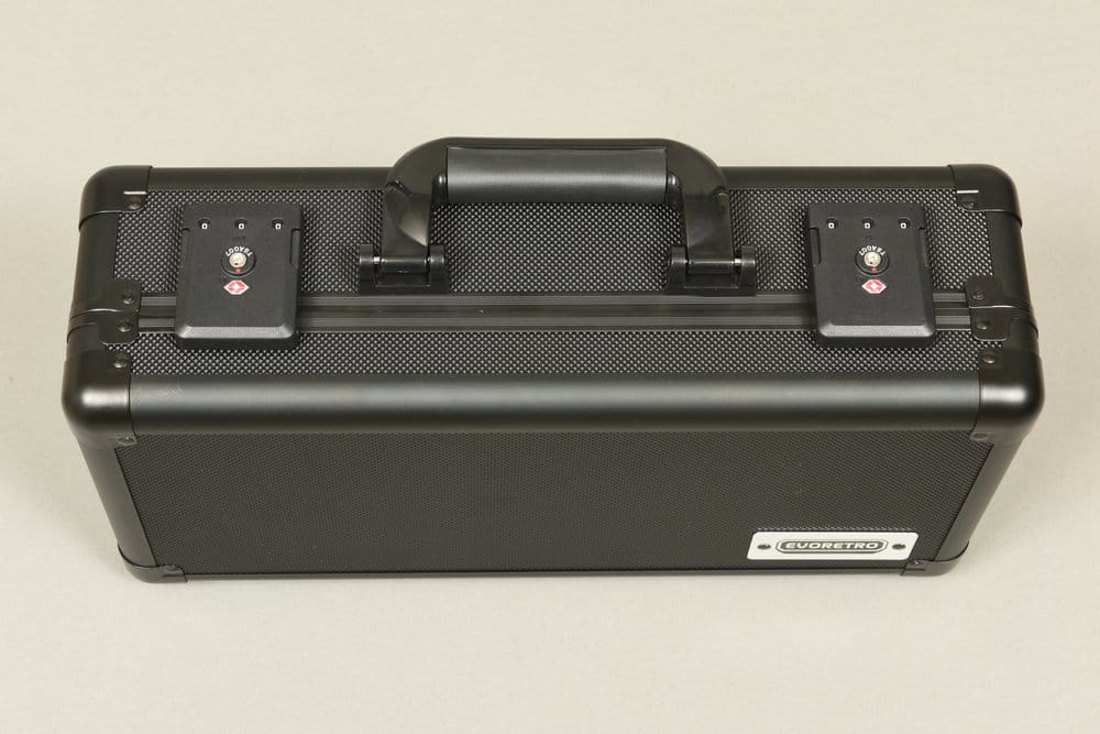 Evoretro Mini Mallette de Transport avec Poignée & Mousse Amovible Noir