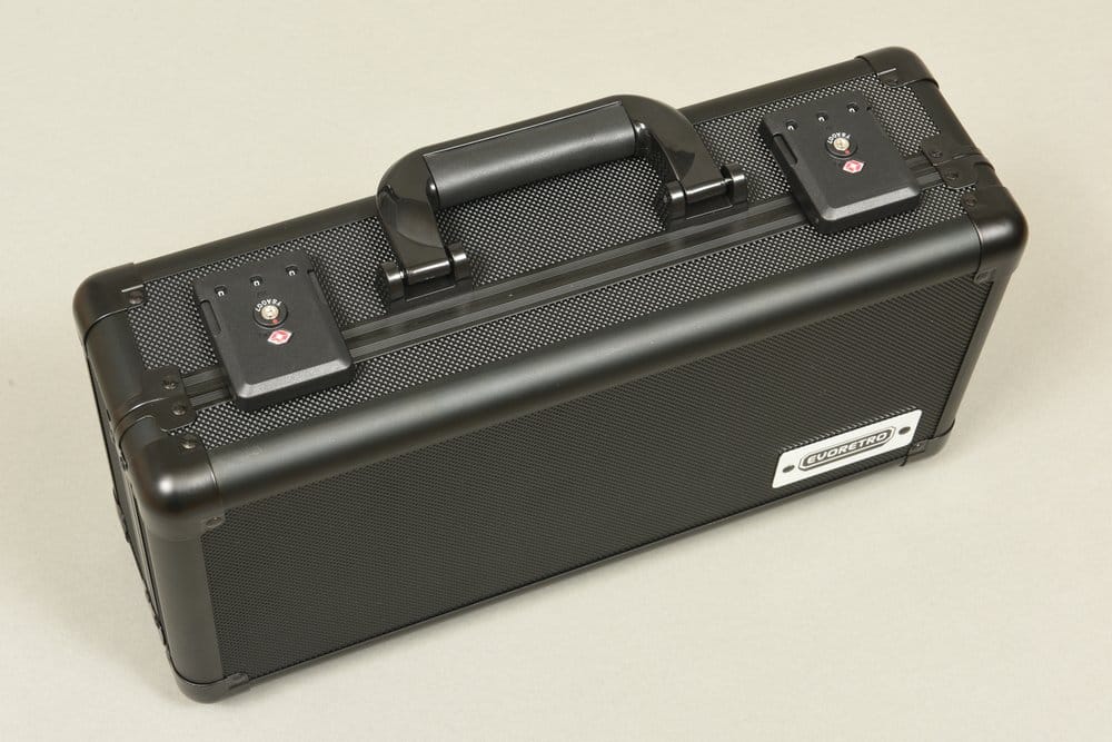 Evoretro Mini Mallette de Transport avec Poignée & Mousse Amovible Noir