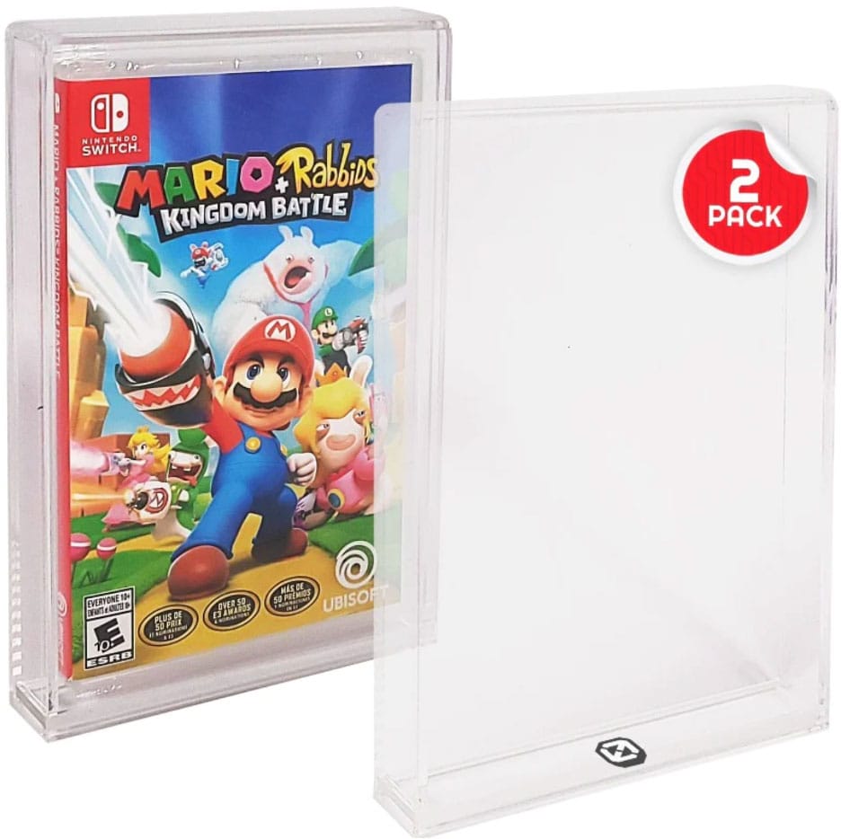 Pack 2 boîtes de protection en acrylique pour jeux Nintendo Switch Games