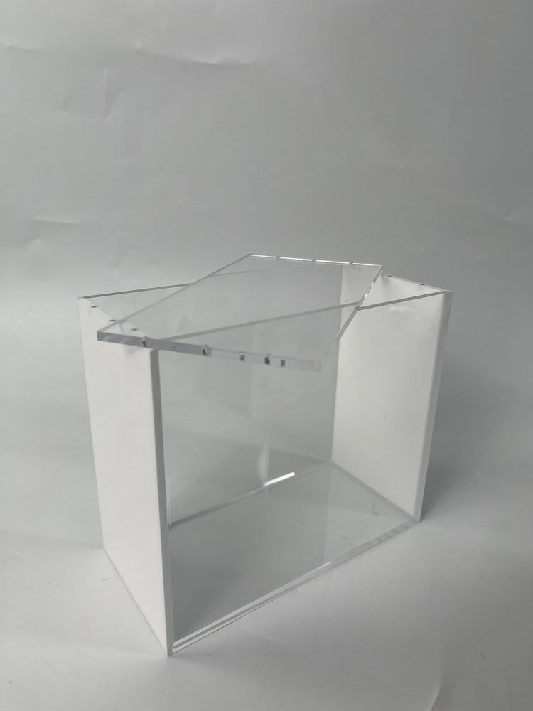 Evoretro Présentoir Magnétique en Acrylique pour ETB avec Côtés Colorés - Blanc