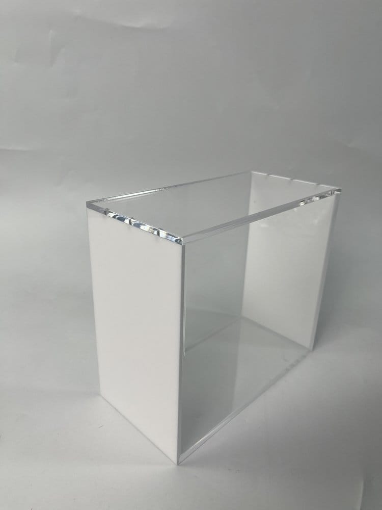 Evoretro Présentoir Magnétique en Acrylique pour ETB avec Côtés Colorés - Blanc