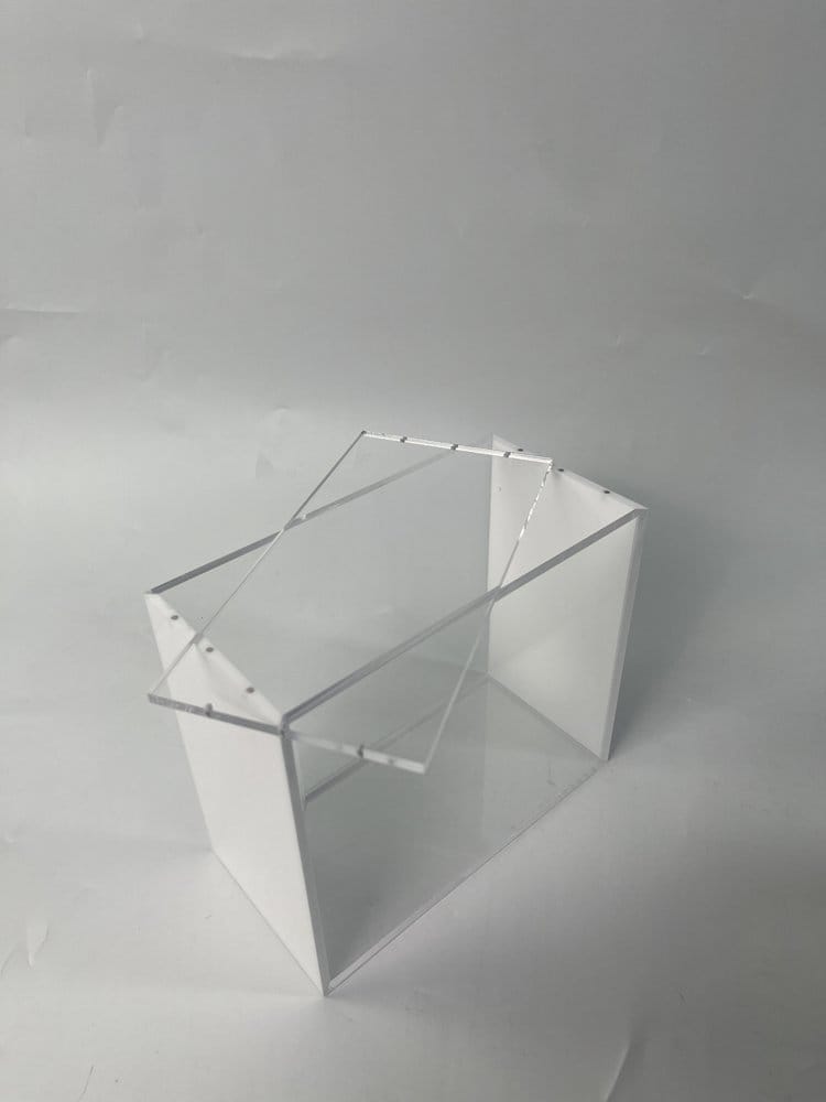 Evoretro Présentoir Magnétique en Acrylique pour ETB avec Côtés Colorés - Blanc