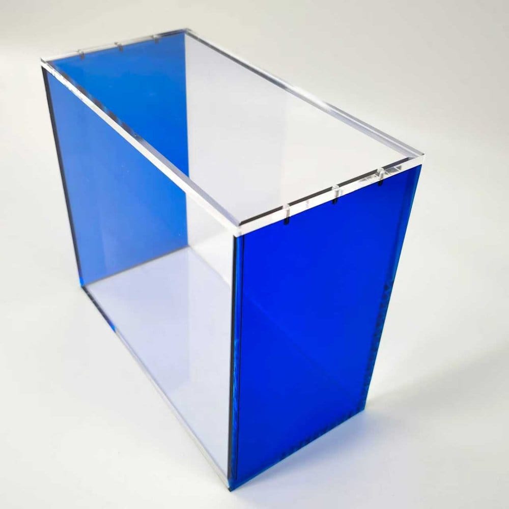 Evoretro Présentoir Magnétique en Acrylique pour ETB avec Côtés Colorés - Bleu