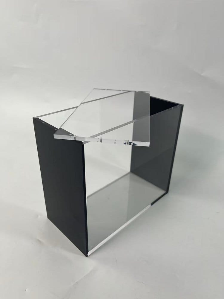 Evoretro Présentoir Magnétique en Acrylique pour ETB avec Côtés Colorés - Noir