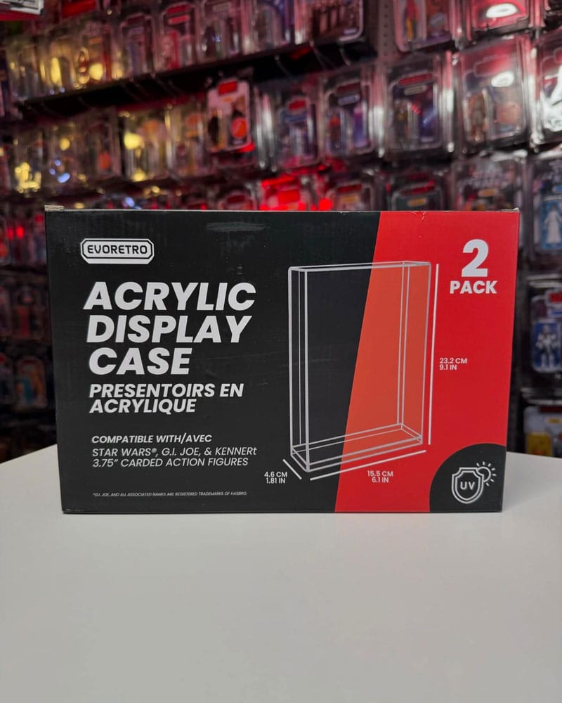 Evoretro pack 2 présentoirs vitrine acrylique pour figurines articulées
