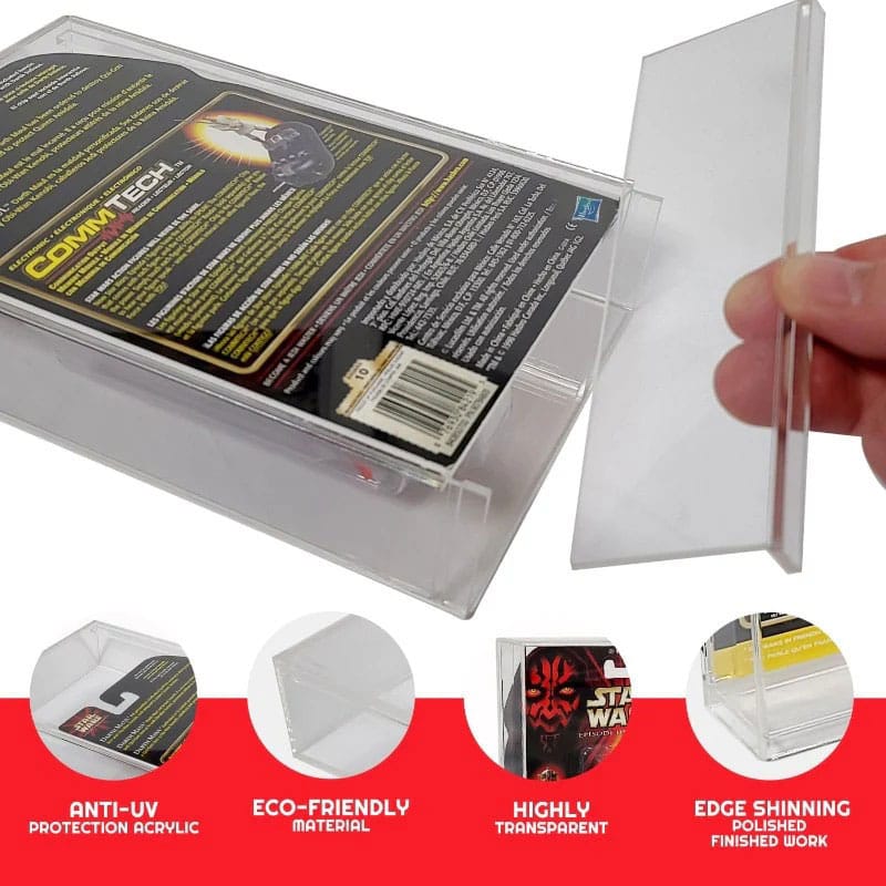 Evoretro pack 2 présentoirs vitrine acrylique pour figurines articulées