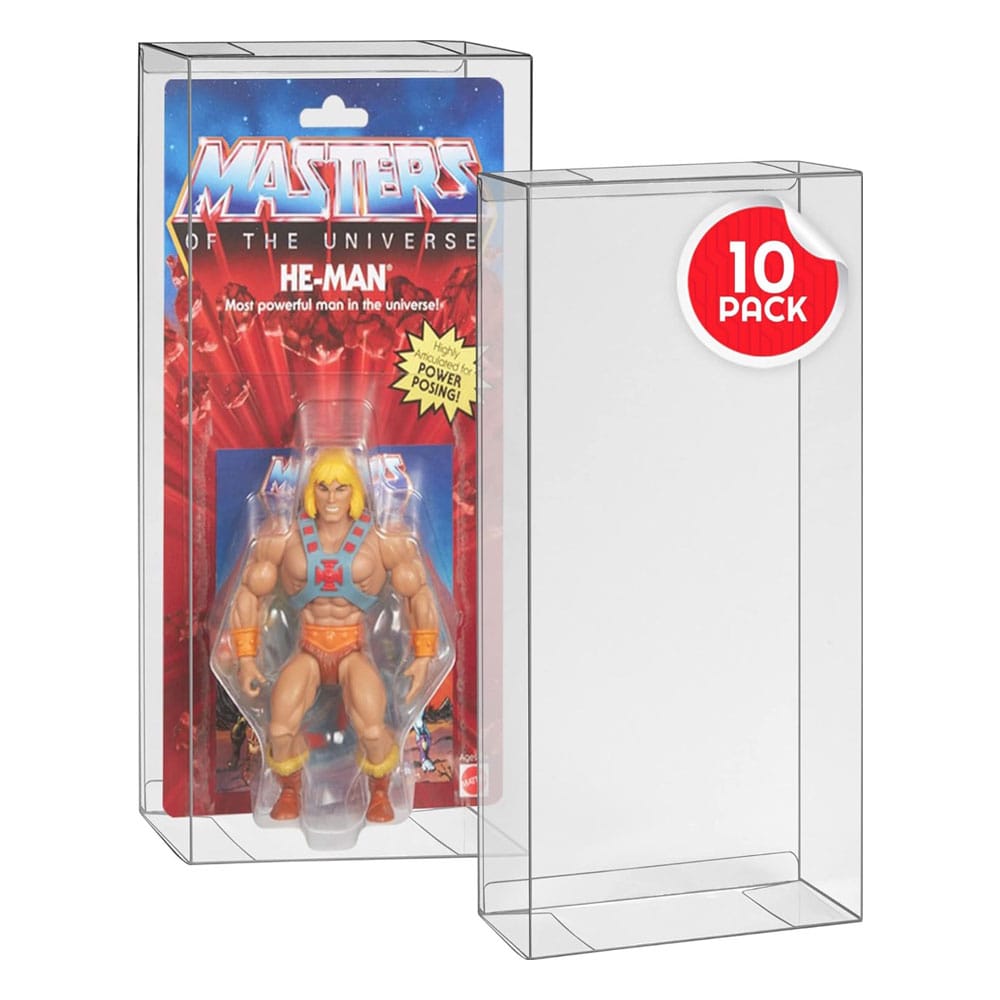 Pack 10 boîtes de protection en PET pour figurines Masters of the Universe Origins Power Posing (Carded) Box