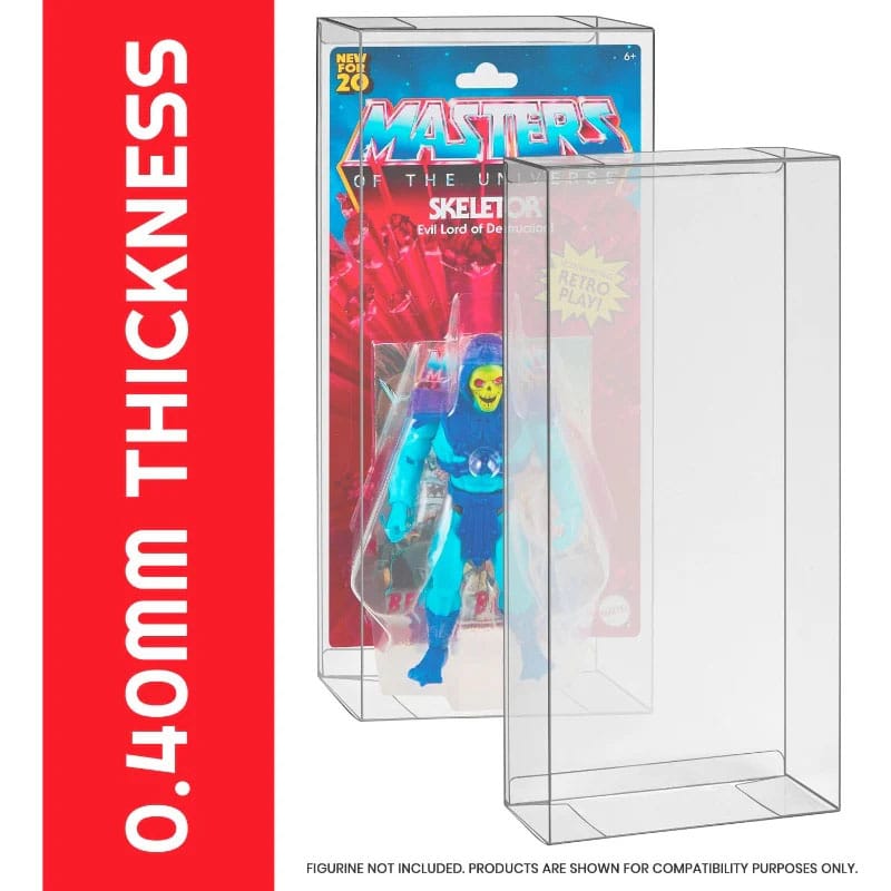 Pack 10 boîtes de protection en PET pour figurines Masters of the Universe Origins Power Posing (Carded) Box