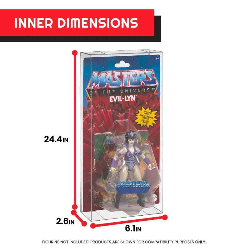 Pack 10 boîtes de protection en PET pour figurines Masters of the Universe Origins Power Posing (Carded) Box