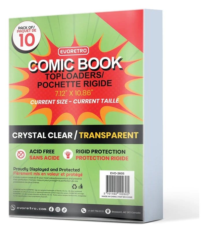 Evoretro Toploader pour Comics pack de 10 Current