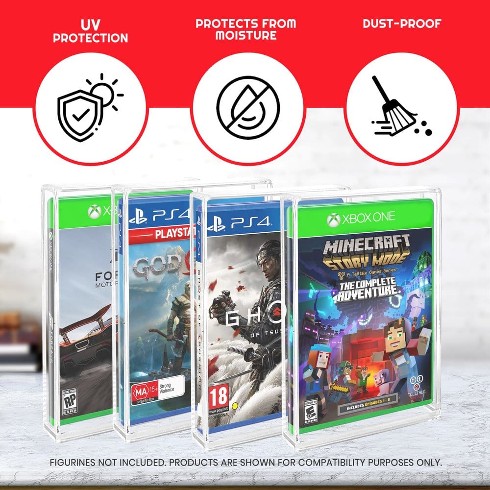 Pack 2 boîtes de protection en acrylique pour PS3/PS4/Blu-Ray/XBOX One