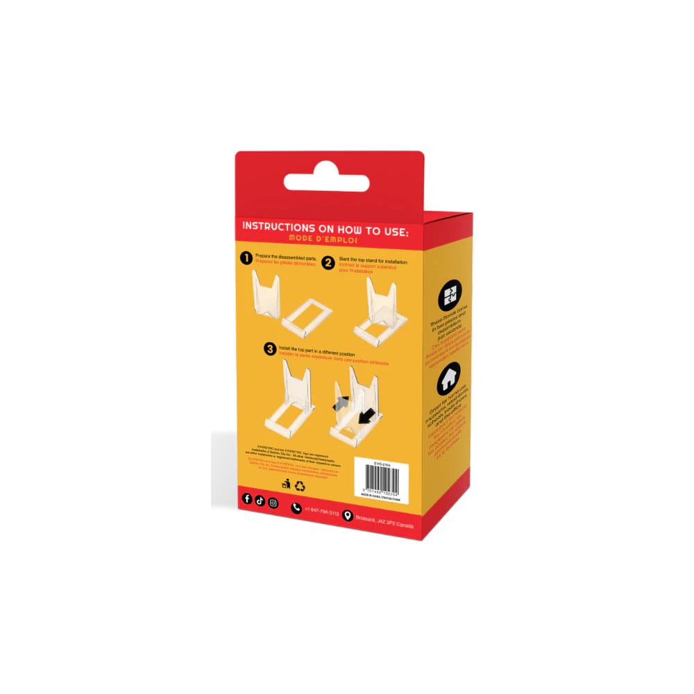Pack 6 supports de chevalets réglables en acrylique