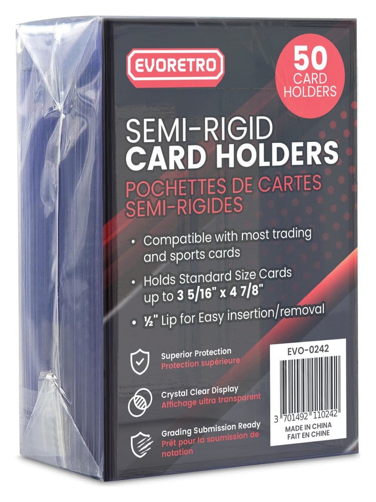 Evoretro pack 200 pochettes pour cartes Semi-Rigid 8 x 12 cm
