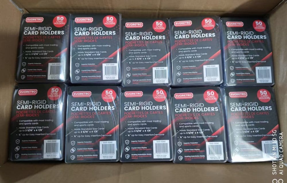 Evoretro pack 200 pochettes pour cartes Semi-Rigid 8 x 12 cm