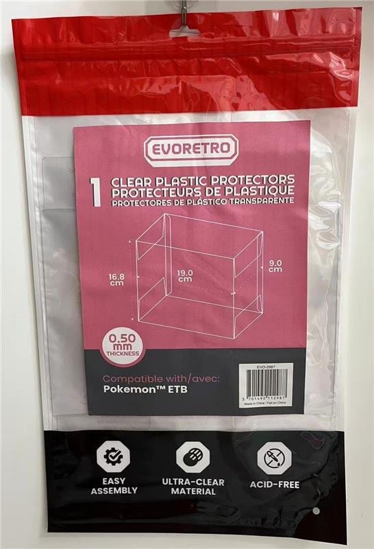 Evoretro Pack 1 boîte de protection en PET pour Pokémon ETB