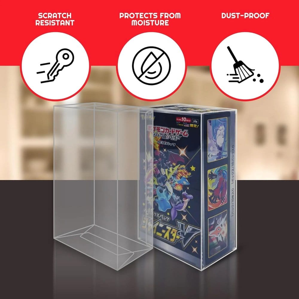 Evoretro Pack 5 boîtes de protection en PET pour Pokémon Booster Box Japonaise Petite