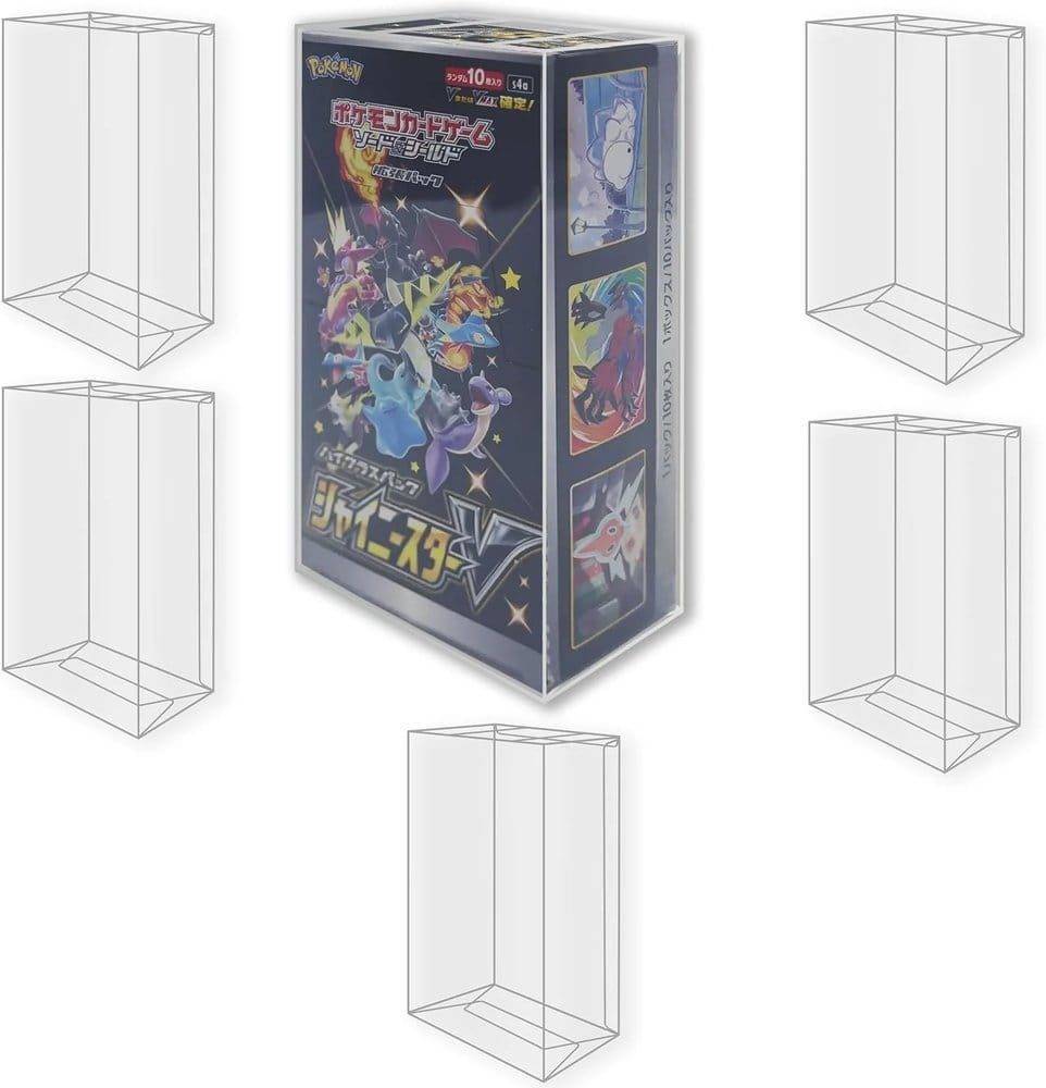 Evoretro Pack 5 boîtes de protection en PET pour Pokémon Booster Box Japonaise Petite