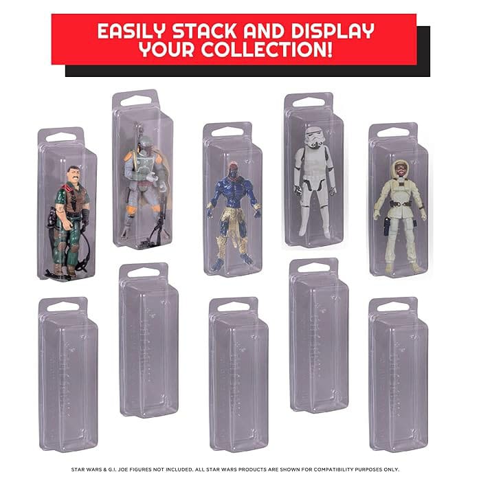 Pack 50 boîtes de protection Clamshell en PET pour figurines articulées