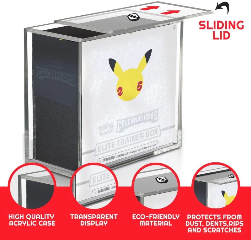 Evoretro présentoir vitrine acrylique pour Booster Boxes Ver. 2 with Sliding Lid