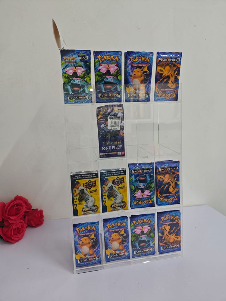 Présentoir acrylique pour Trading Card Booster Packs